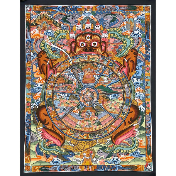 Wheel Of Life Masterpiece Thangka - Art Of Tibet