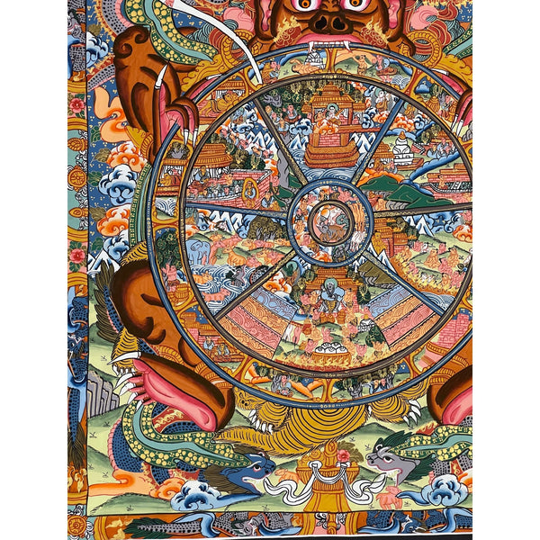 Wheel Of Life Masterpiece Thangka - Art Of Tibet