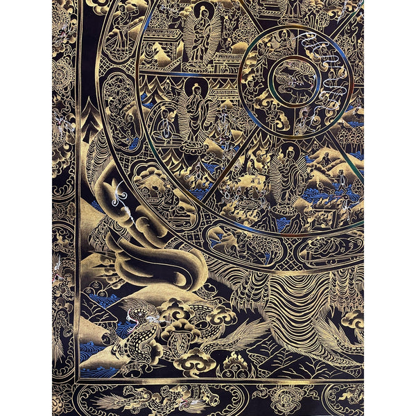 Wheel Of Life Masterpiece Thangka - Art Of Tibet