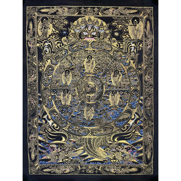 Wheel Of Life Masterpiece Thangka - Art Of Tibet