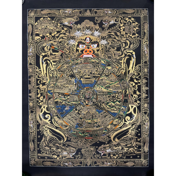 Wheel Of Life Tibetan Thangka Painting - Art Of Tibet