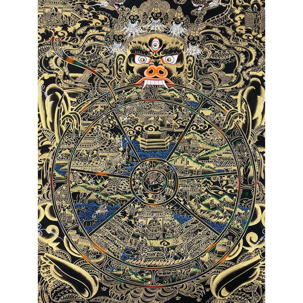 Wheel Of Life Tibetan Thangka Painting - Art Of Tibet