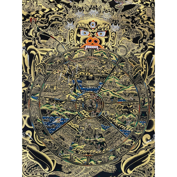 Wheel Of Life Tibetan Thangka Painting - Art Of Tibet