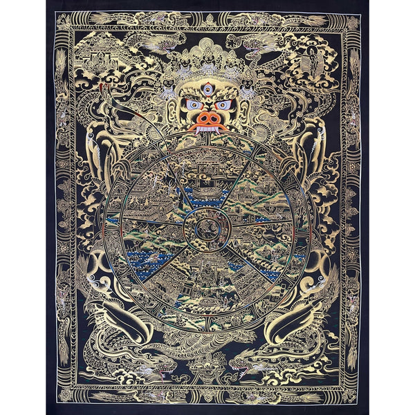 Wheel Of Life Tibetan Thangka Painting - Art Of Tibet