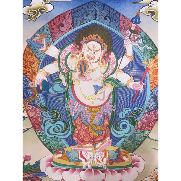White Mahakala Thangka - Art Of Tibet