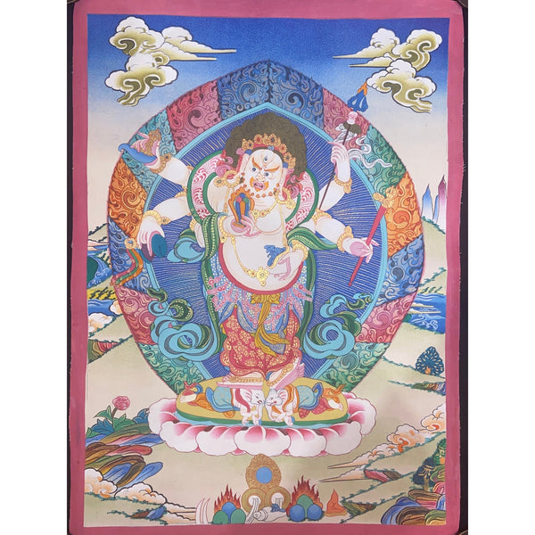 White Mahakala Thangka - Art Of Tibet