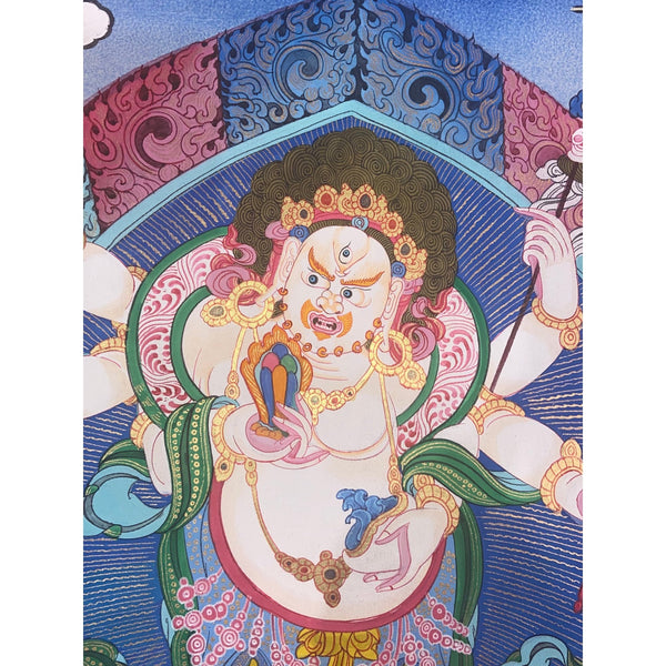 White Mahakala Thangka - Art Of Tibet