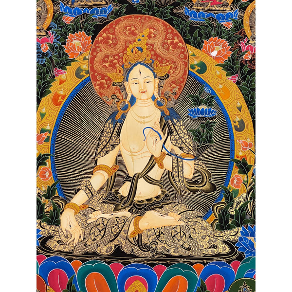 White Tara Large Thangka - Art Of Tibet