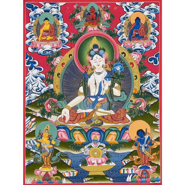 White Tara Thangka - Art Of Tibet