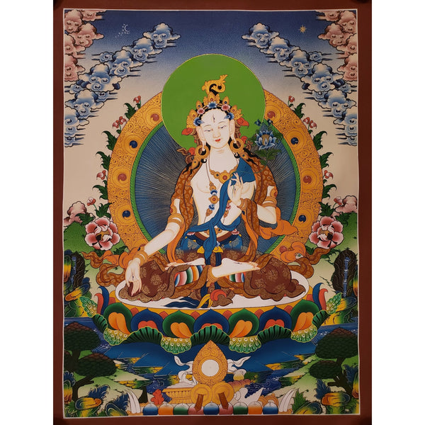 White Tara Thangka - Art Of Tibet