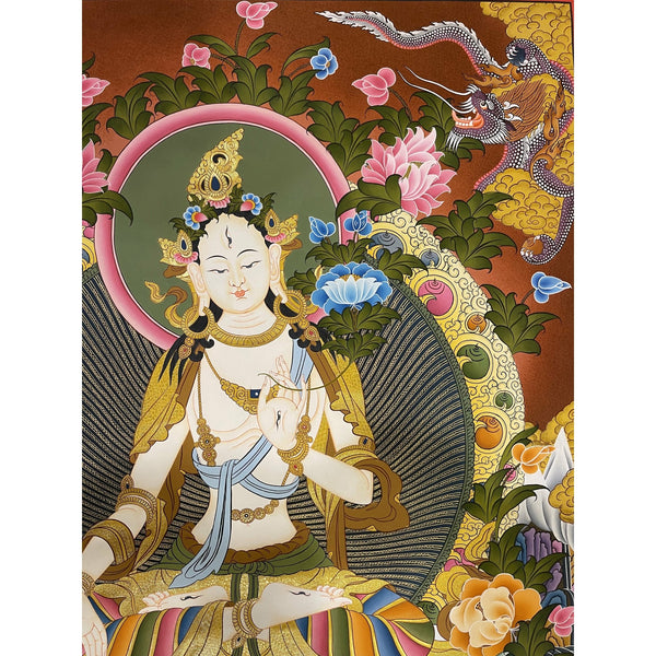 White Tara Thangka - Art Of Tibet