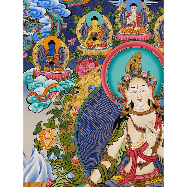 White Tara Thangka - Art Of Tibet
