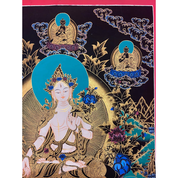 White Tara Thangka - Art Of Tibet