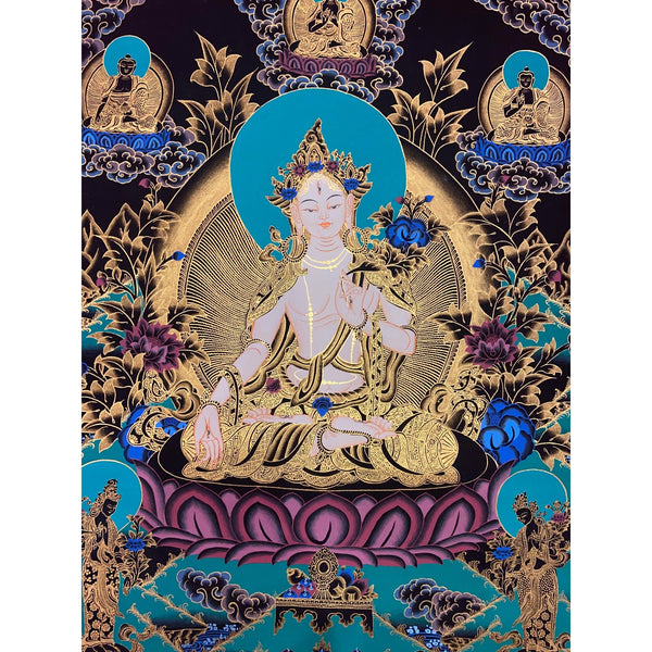White Tara Thangka - Art Of Tibet