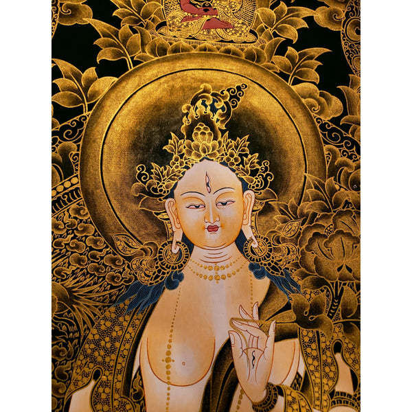 White Tara Thangka Painting - Art Of Tibet