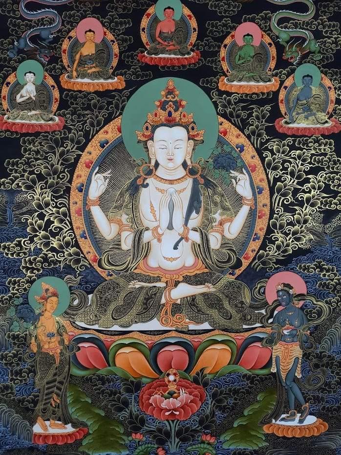 Tibetan Buddhist Deities Details - Art Of Tibet