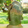 Shakyamuni Buddha Pure Bronze Statue with Coral, Turquoise and Lapis Stone Inlaid