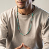 Tibetan Turquoise & Black Onyx Heishi Beads Mala
