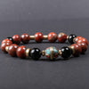 Red Jasper & Onyx Determination Bracelet