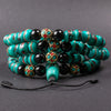 Turquoise Inlaid Bone Mala