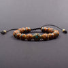 Rudraksha Bracelet with Turquoise & Coral Inlaid