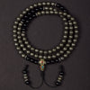 Pyrite & Onyx Mala – Prosperity & Protection