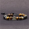 Onyx with Tiger Eye Endless Knot Bracelet