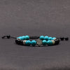 Tibetan Turquoise with Onyx Endless Knot Bracelet
