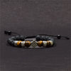 Lava Stone with Tiger Eye Endless Knot Bracelet