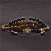 Onyx with Tiger Eye Endless Knot Mala