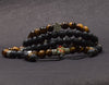 Lava Stone with Tiger Eye Endless Knot Mala