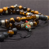 Lava Stone with Tiger Eye Endless Knot Mala