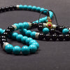 Tibetan Turquoise with Onyx Endless Knot Mala