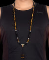 Onyx with Tiger Eye Endless Knot Mala