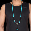 Tibetan Turquoise with Onyx Endless Knot Mala