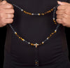 Lava Stone with Tiger Eye Endless Knot Mala