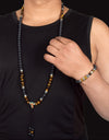 Lava Stone with Tiger Eye Endless Knot Mala