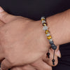Lava Stone with Tiger Eye Endless Knot Bracelet