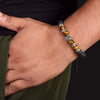 Lava Stone with Tiger Eye Endless Knot Bracelet