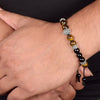 Onyx with Tiger Eye Endless Knot Bracelet
