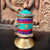 Tibetan Prayer Wheel Lapis, Tibetan Turqoise and Coral Inlaid