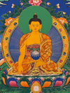 Shakyamuni Buddha Thangka - Silk Framed
