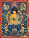 Shakyamuni Buddha Thangka - Silk Framed