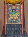 Green Tara Thangka - Silk Framed