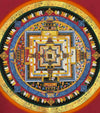 Kalachakra Mandala Tibetan Thangka Painting - Silk Framed