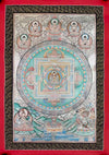 Chenrezig Mandala Silver Thangka