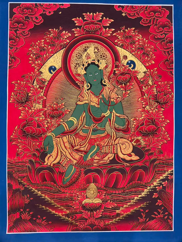 Green Tara Thangka