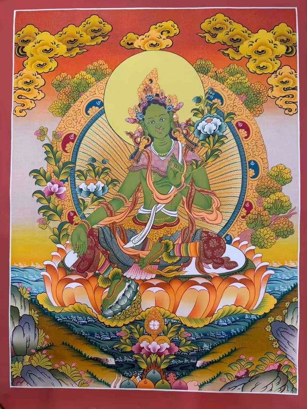 Green Tara Thangka