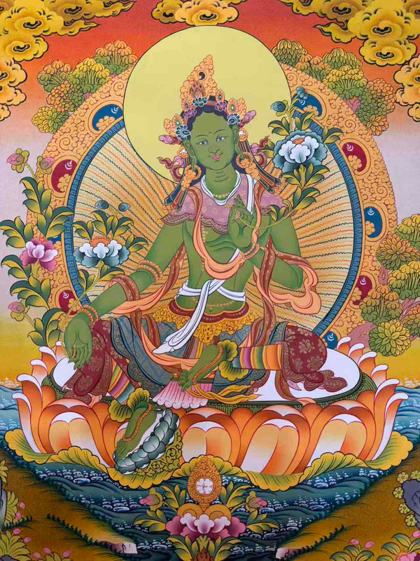 Green Tara Thangka