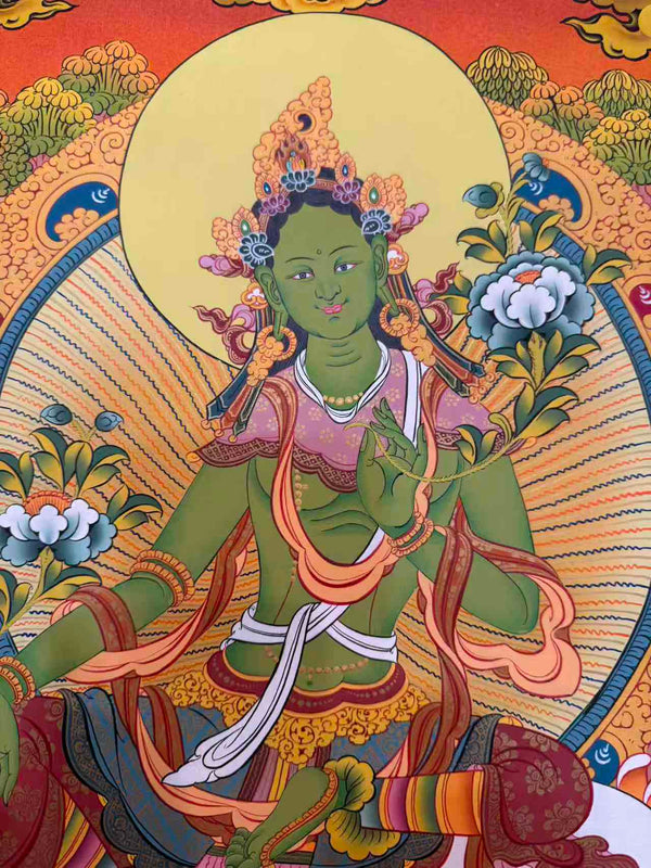 Green Tara Thangka